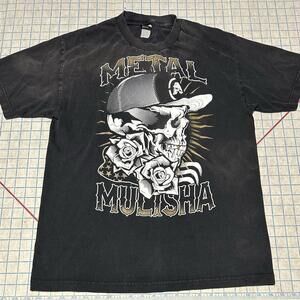 Metal Mulisha Black Graphic Tee - Skull & Roses Design